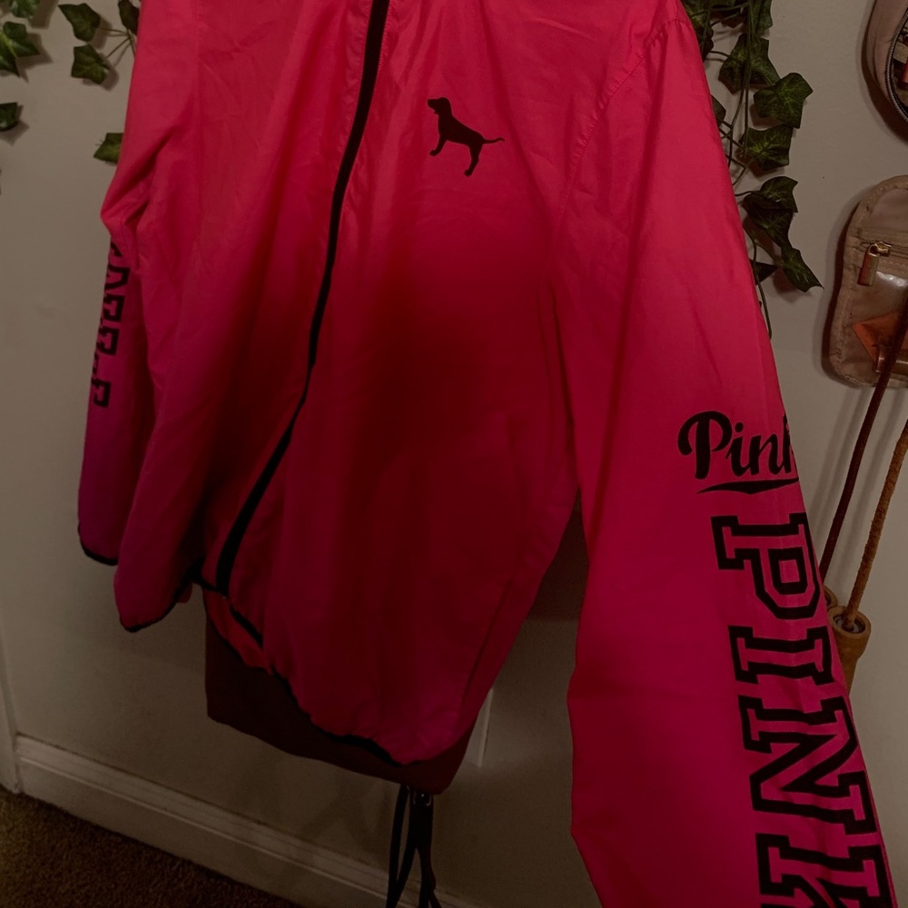 PINK light weight  rain jacket